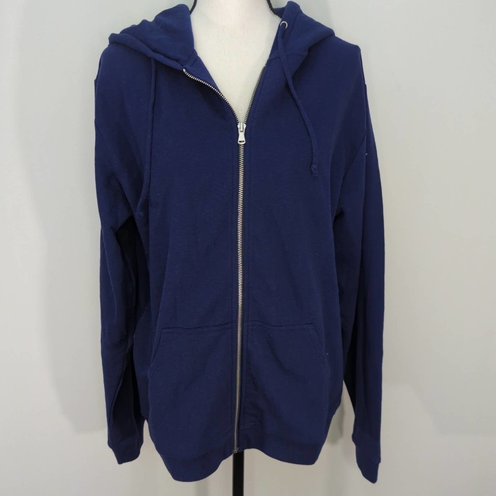 Hill House Teddy Zip-Up Cotton Blend Navy Medium